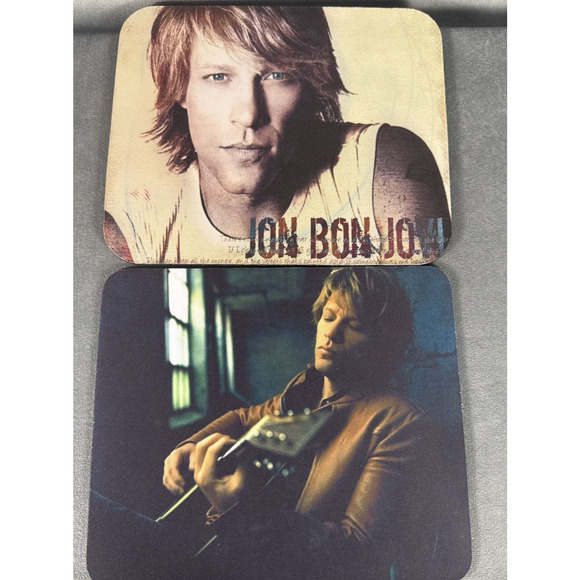 Jon Bon‎ Jovi Mouse Pad Computer PC Mousepad Lot of 2 - Picture 1 of 9
